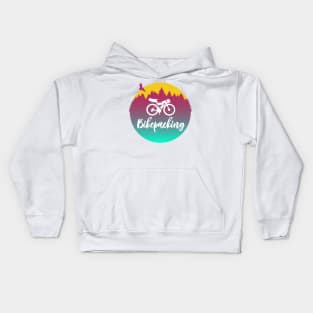 Bikepacking - Adventure Cycling Circular Artwork Kids Hoodie